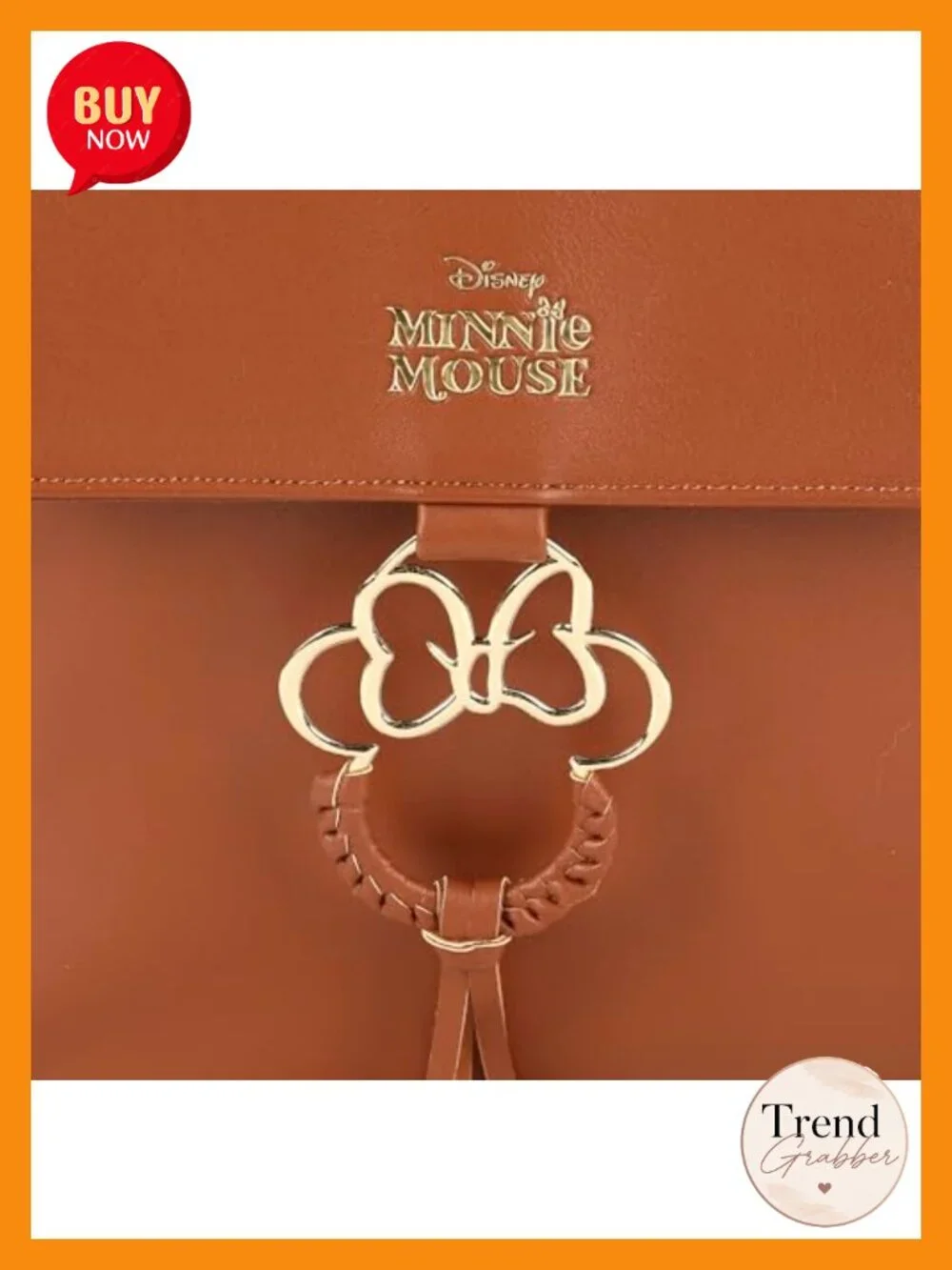 Disney Minnie Mouse Faux Leather Mini Backpack with Bow Accent